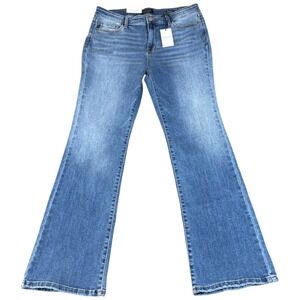 Judy Blue Mid Rise Vintage Bootcut Jeans Womens 15x32 (34x31) Blue Denim Stretch